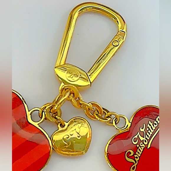 Louis Vuitton Porte Cles Coeur Rayeur Key Ring Bag Charm - Picture 4 of 10